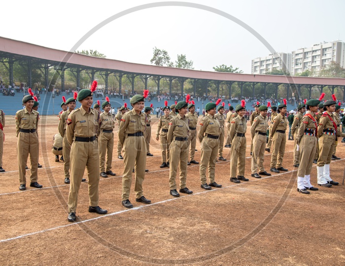 NCC Cadets  Girls  In Independence Day Parade