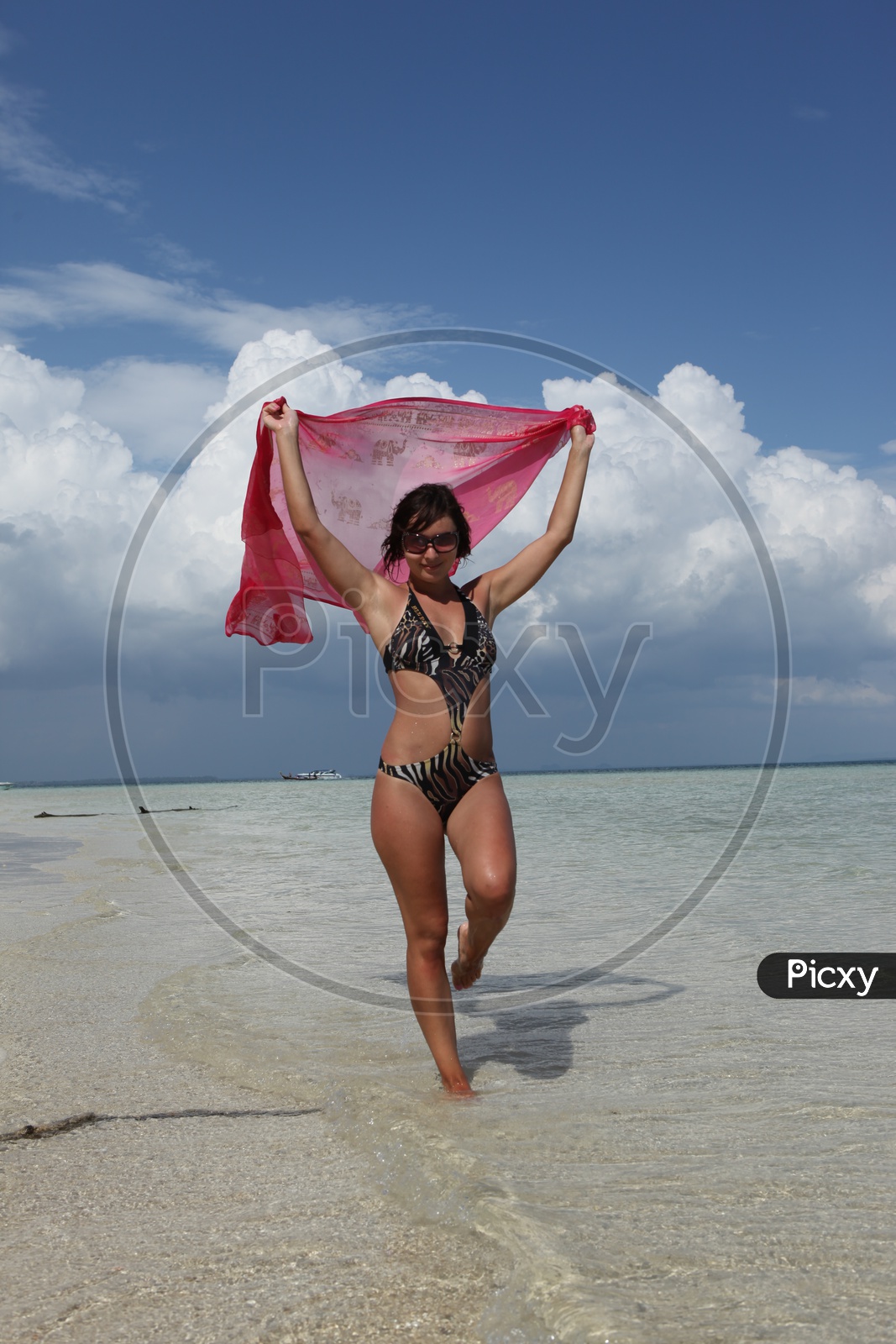 Woman Wearing Swim Wear at Beaches