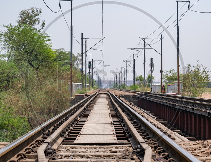 Railway track at Anand Vihar, Delhi