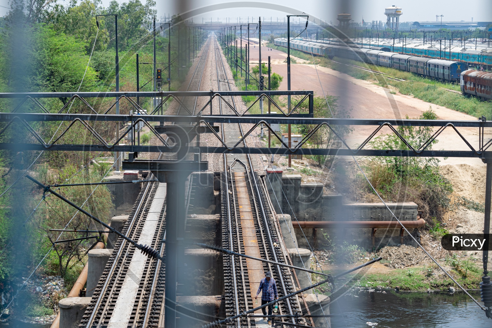 Railway Track and Anand Vihar Rail Yard, Delhi