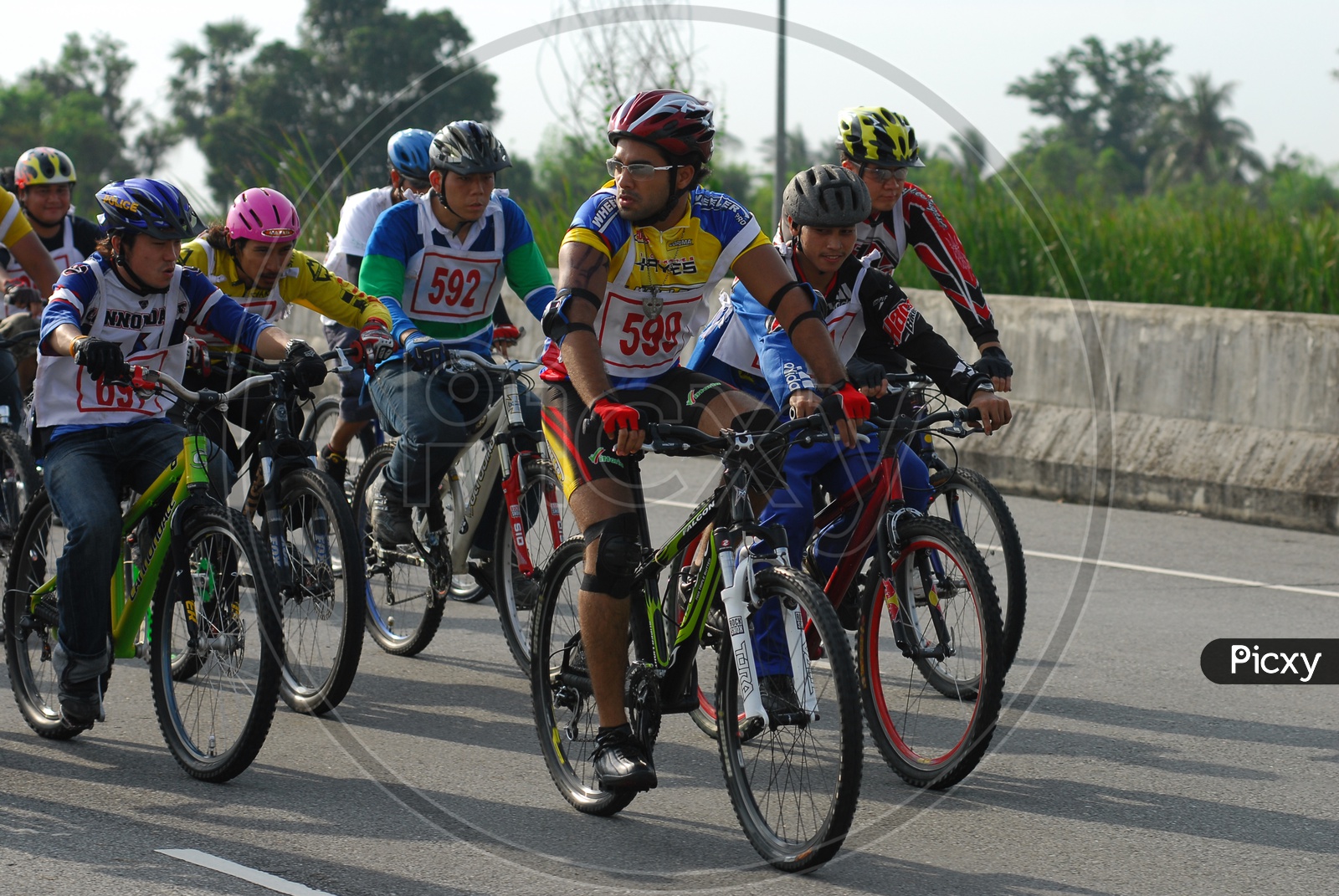 Young Athlete Participating in a Bicycle Race Or Cycle Race