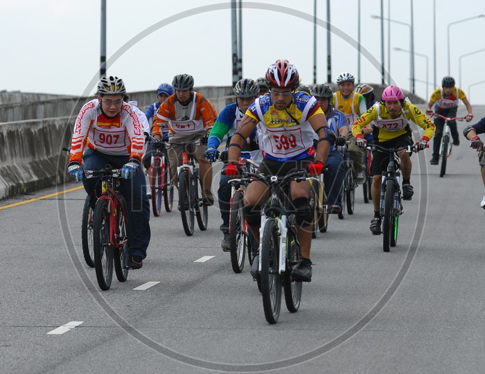 Young Athlete Participating in a Bicycle Race Or Cycle Race