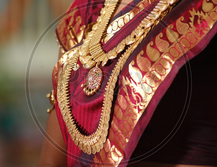 A Beautiful Young traditional Woman Wearing An elegant Jewellery, Closeup