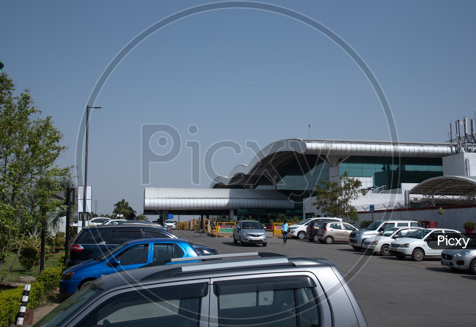 Cars Parked At Birsa Munda Airport  , Ranchi