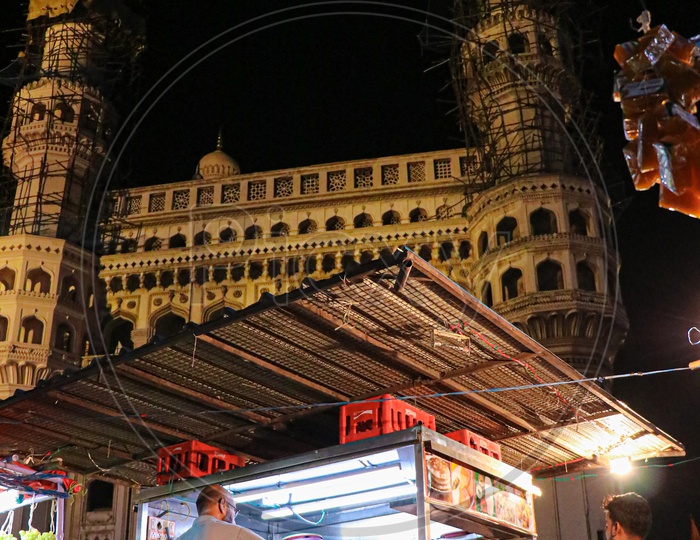 Street  Food Stalls At Charminar