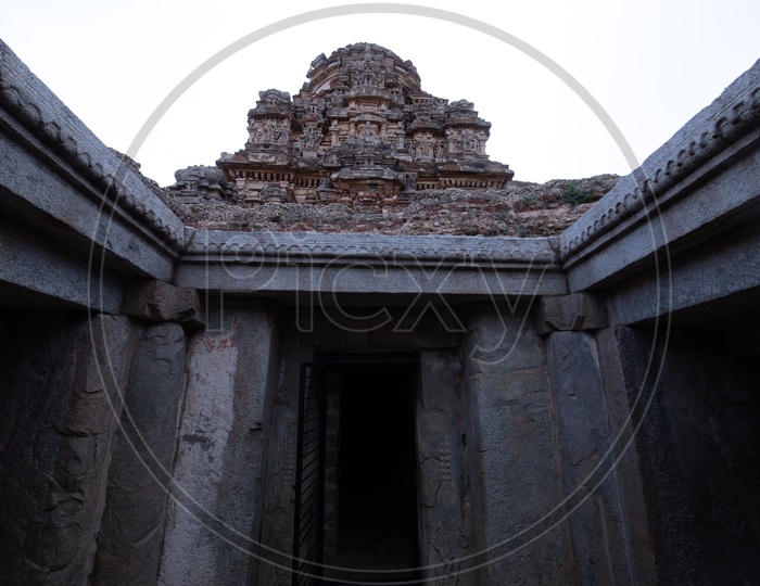 Architectural View Of  Vijaya Vittala temple  With Pillars And  Mandapas  and temple Shrines