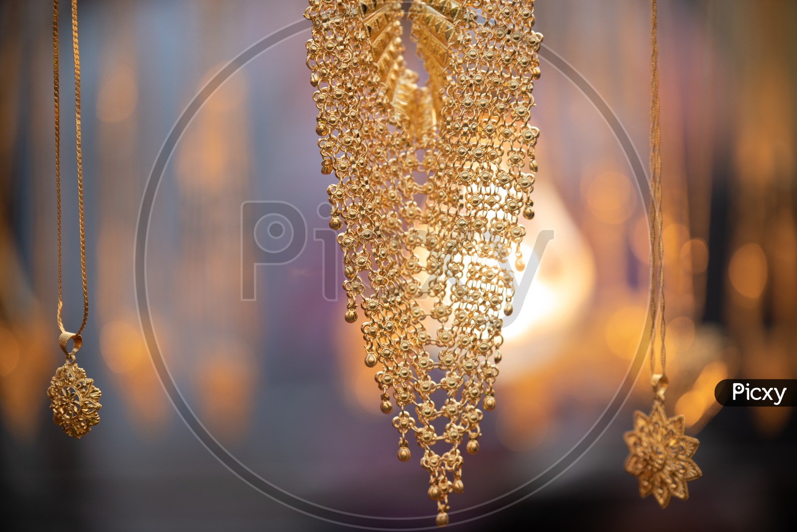 Necklace Or  Imitation  Jewellery   In Display At  Vendor Stalls  Around Charminar   During  Ramadan or Ramzan Season