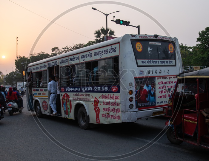 City Commuting Buses  In Patna City By   Patna City Bus Service on the City Roads