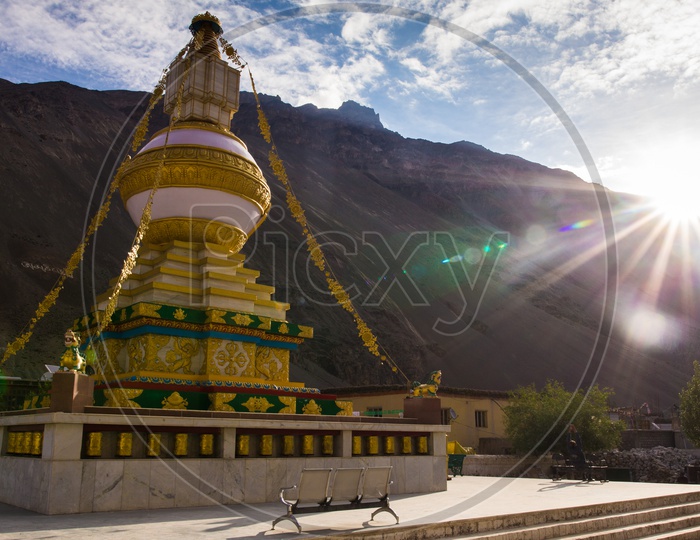 Buddhist Shanti Stupas In Tabo Monastery