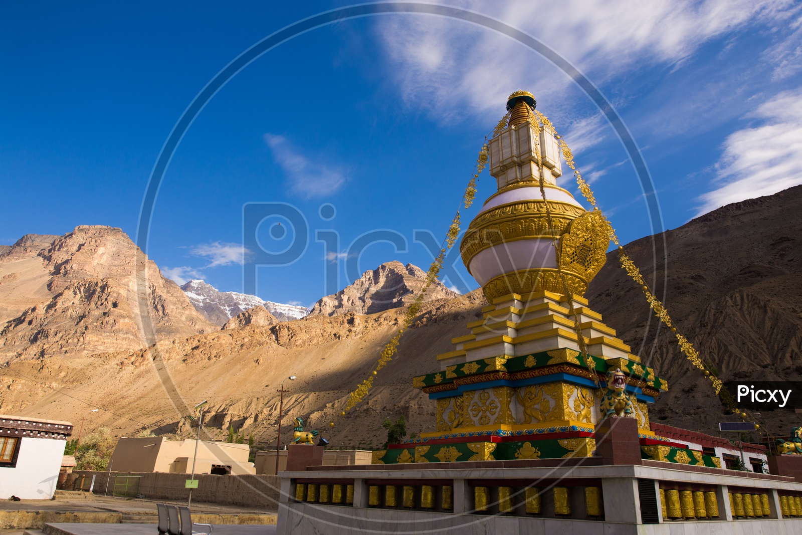 Buddhist Shanti Stupas In Tabo Monastery
