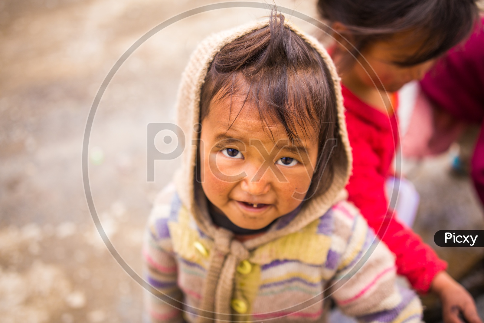 School Kids Or Children In The Villages Of  Spiti Valley