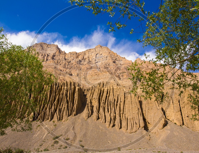 Terrain Bad lands With Sedimentary Soil  In the Valleys of Spiti