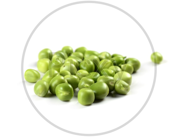 Fresh Green Peas On an Isolated  white background