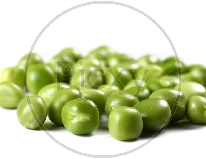 Fresh Green Peas On an Isolated  white background