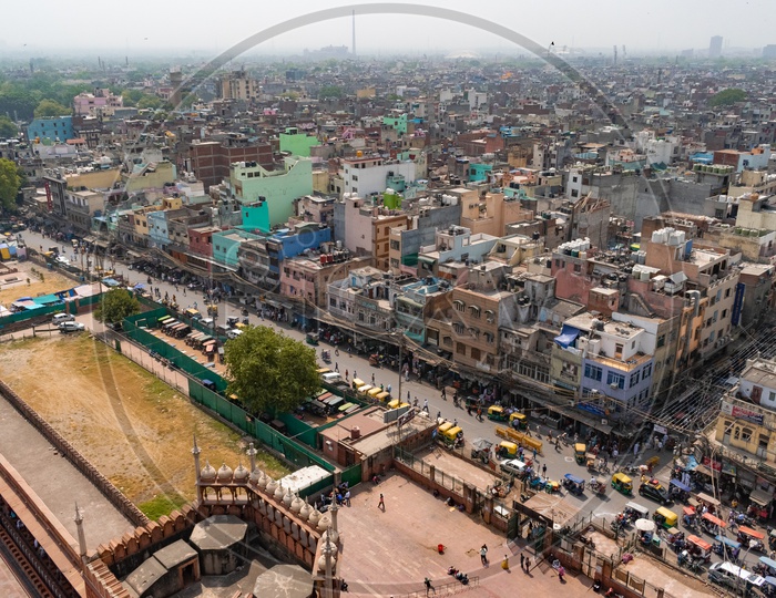 View of Delhi from the Minar of Jama Masjid