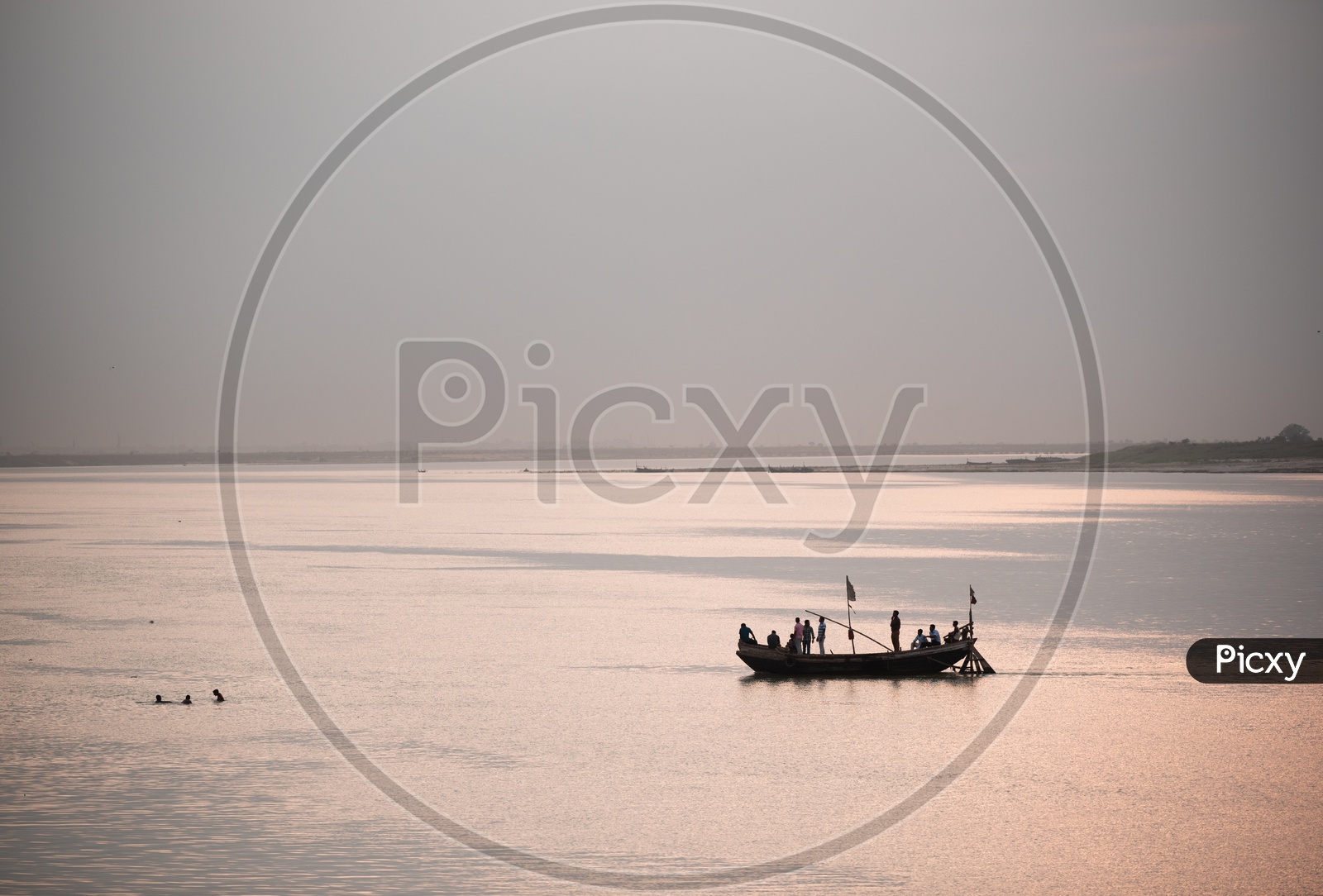 Fishing Boats On The Ganga River  , Patna