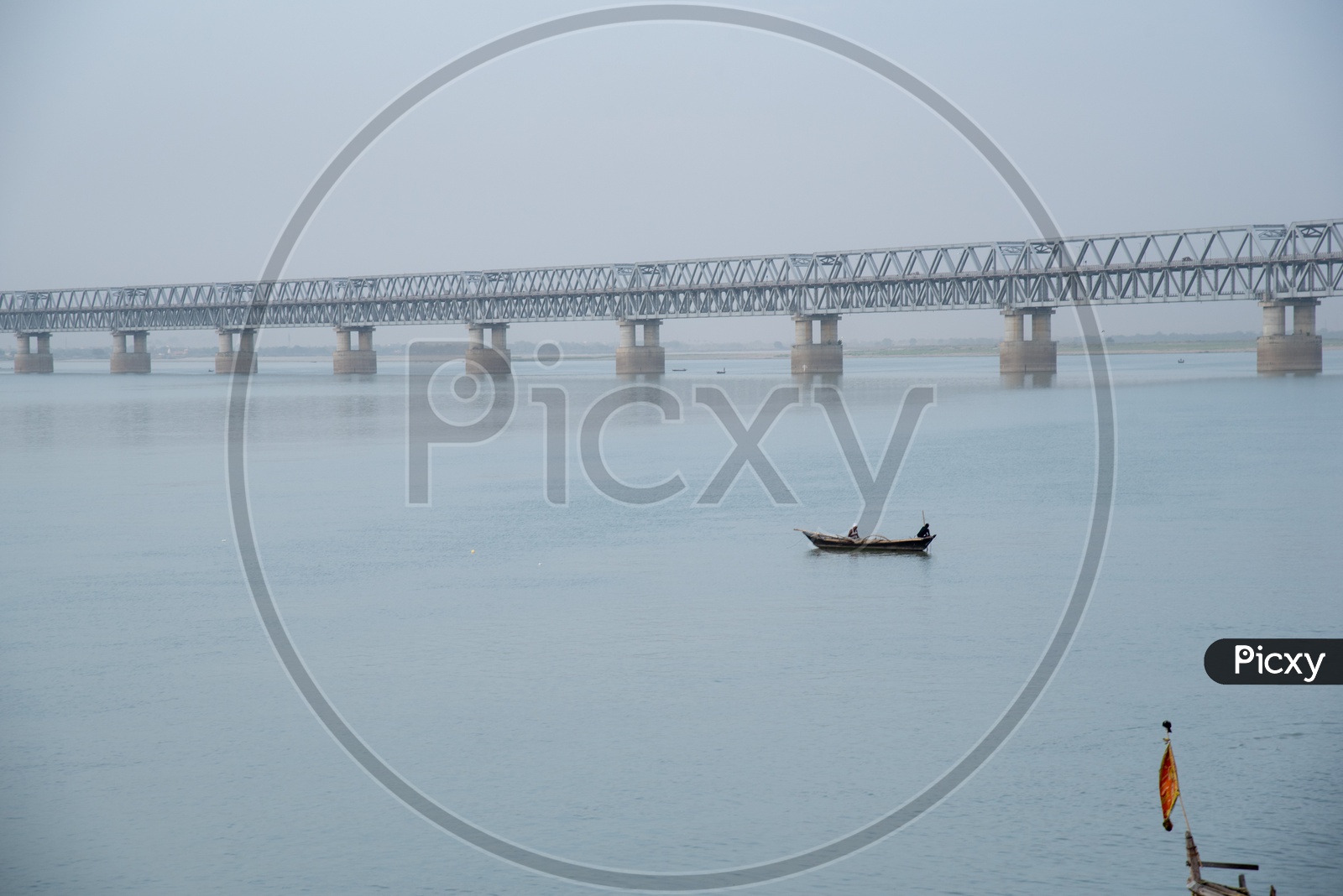 Fishing Boats  on Ganga River Near Gigha - Sonepur Bridge   , Patna