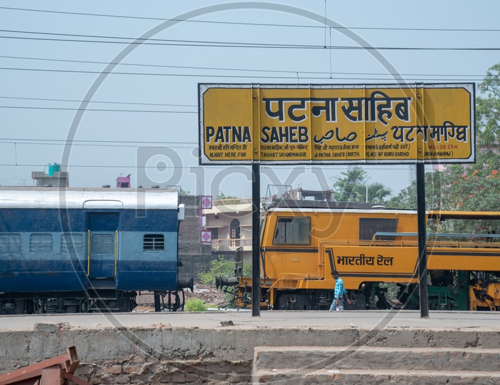 Patna Sahib  Railway Station Name Board