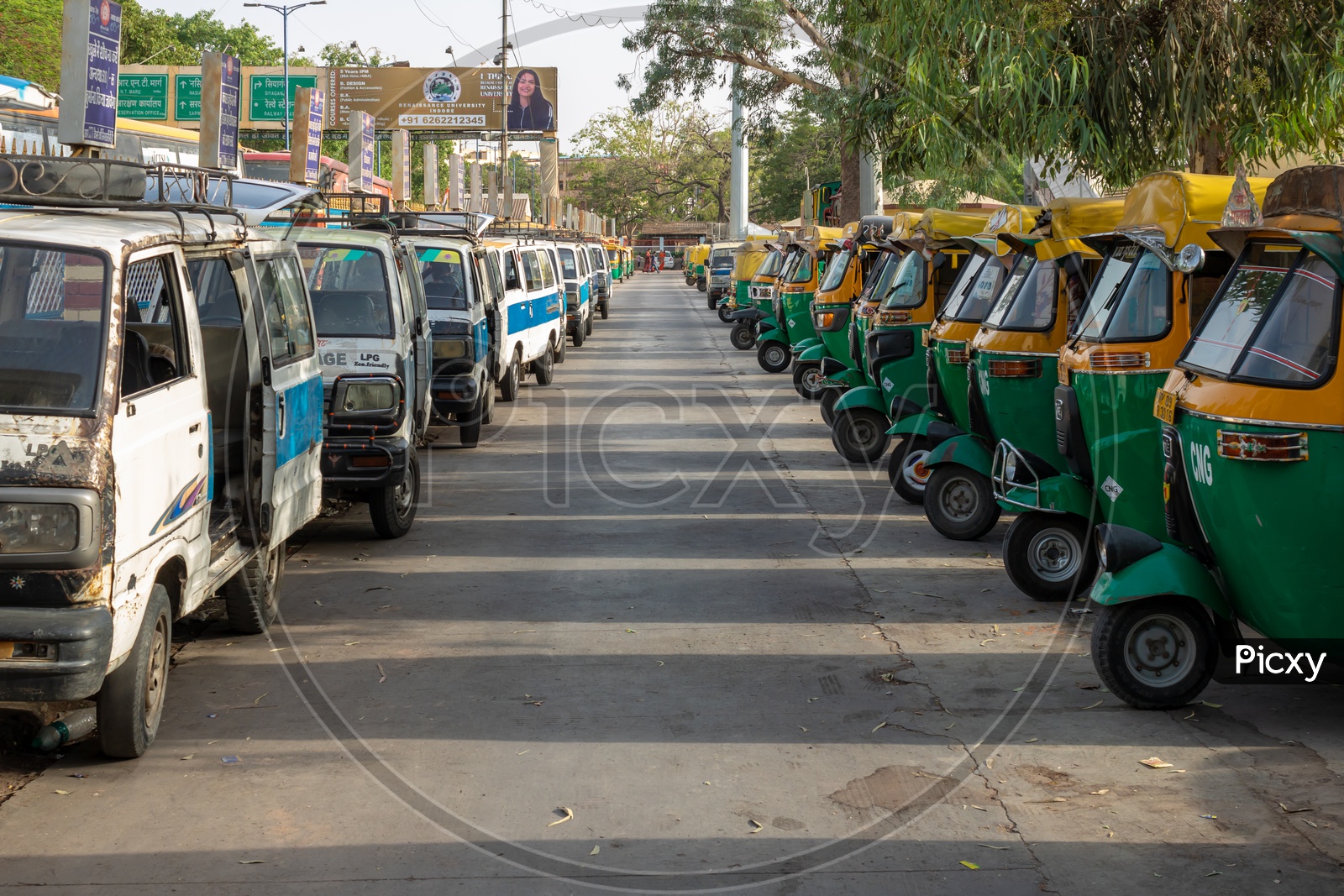 Taxi and autorickshaw stand
