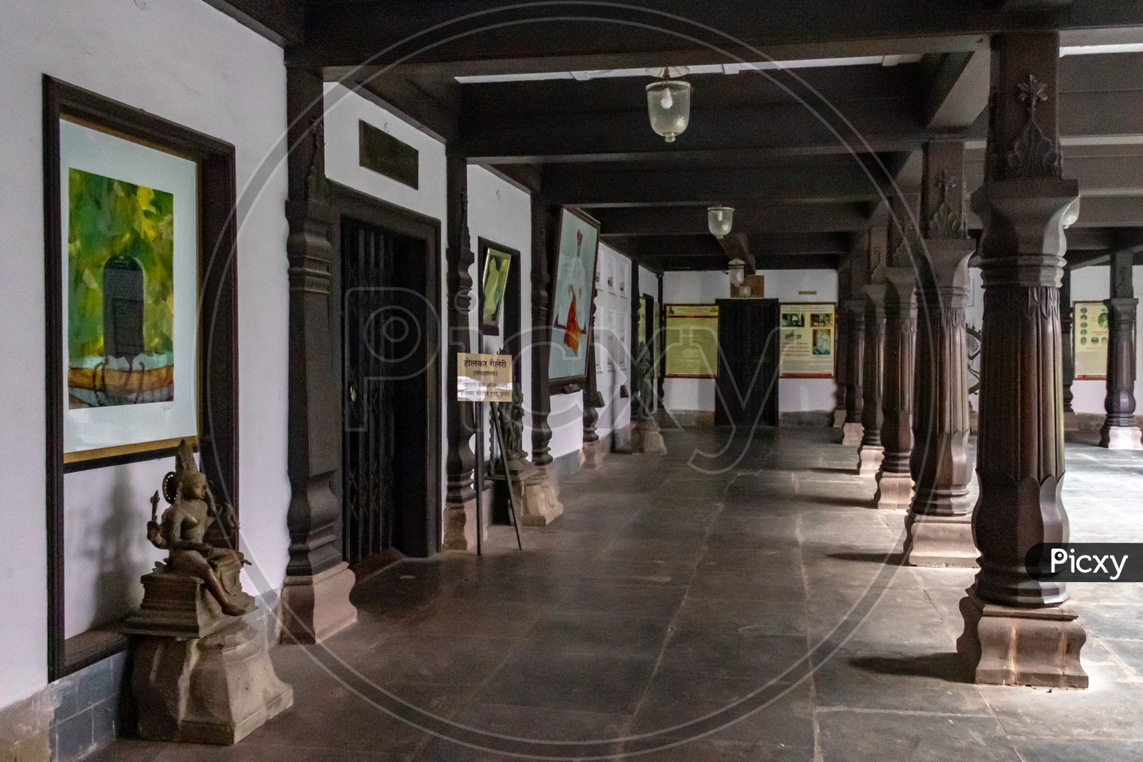 Rajwada palace temple corridor