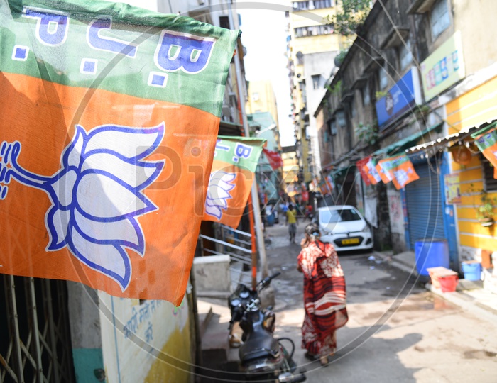 BJP  Flags In Lok Sabha  General Elections 2019 in West Bengal