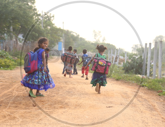 children going school