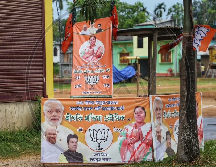Bjp political poster in Tripura