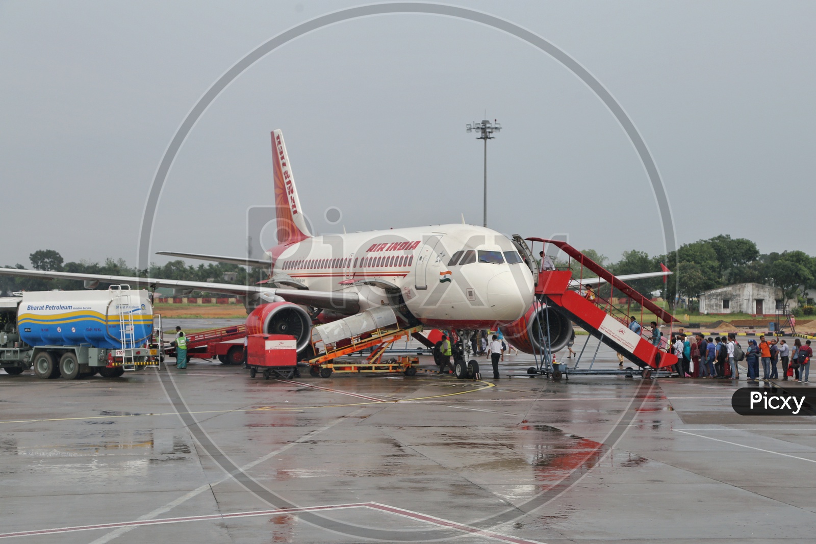 Air India flight at Guwahati airport