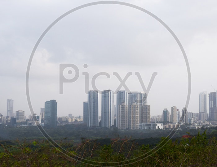 view of city from Aarey forest