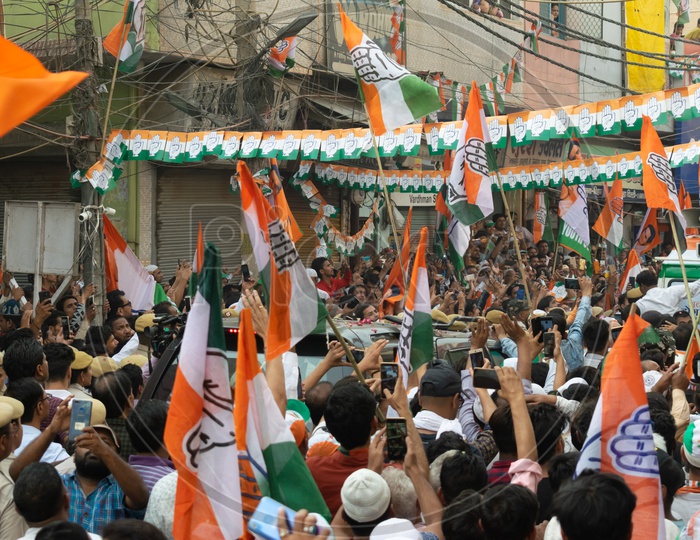 Indian National Congress party campaign (roadshow)