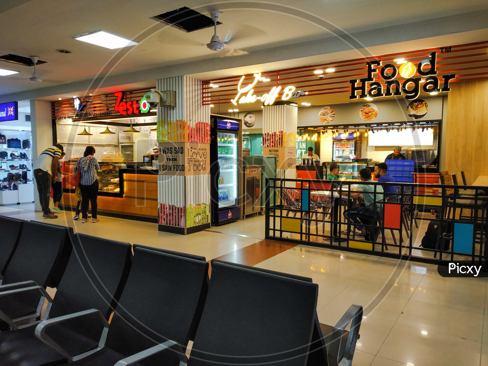 Food Stalls Or Restaurants In an Airport or Agartala Airport