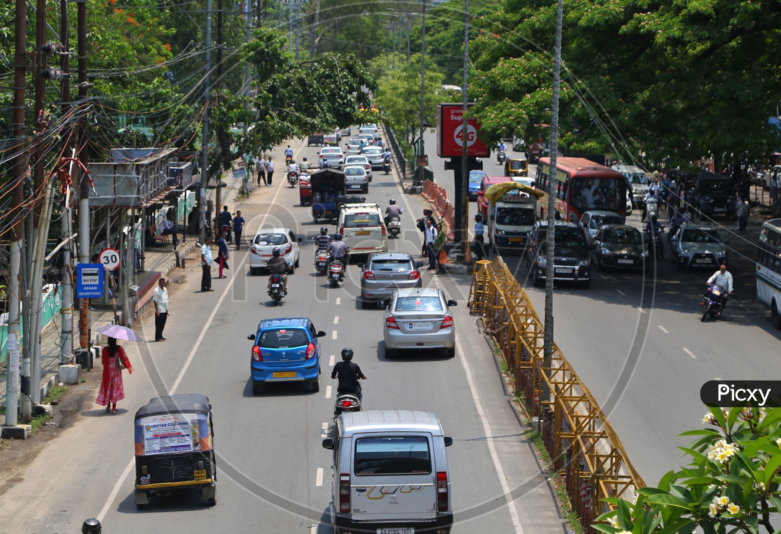 Commuting Vehicles On GS Road In Guwahati