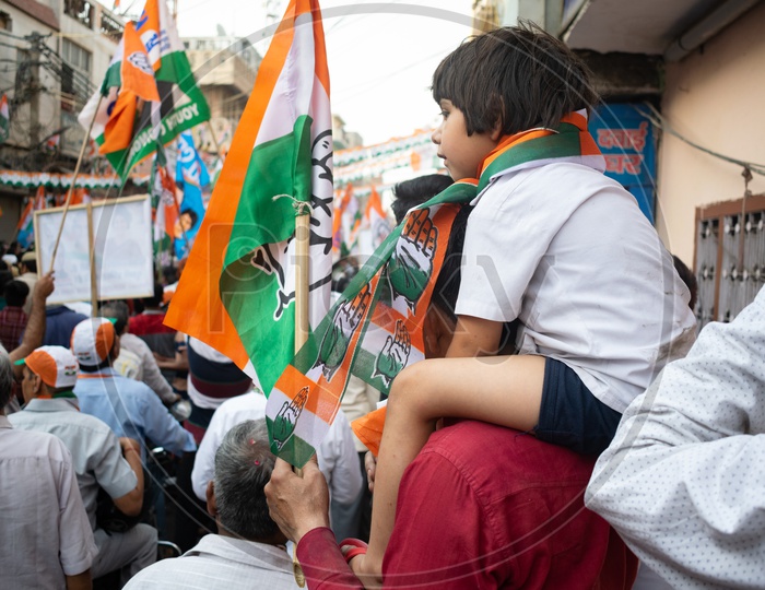 Indian National Congress party campaign (roadshow)