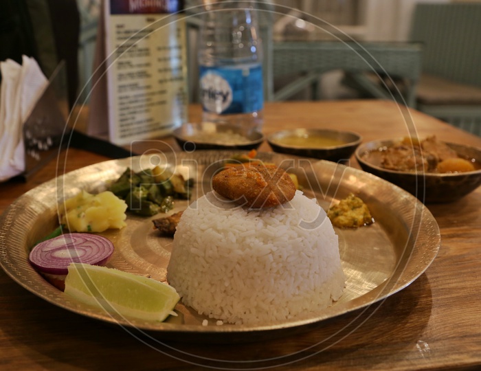 Assamese thali food