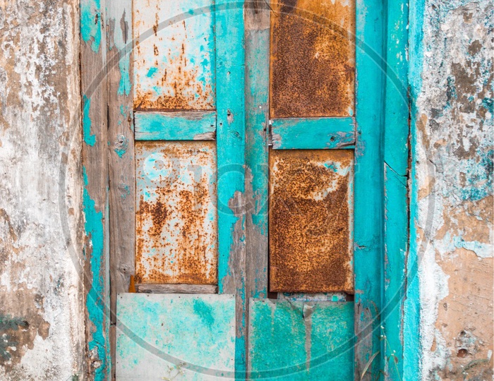 Door of an abandoned house
