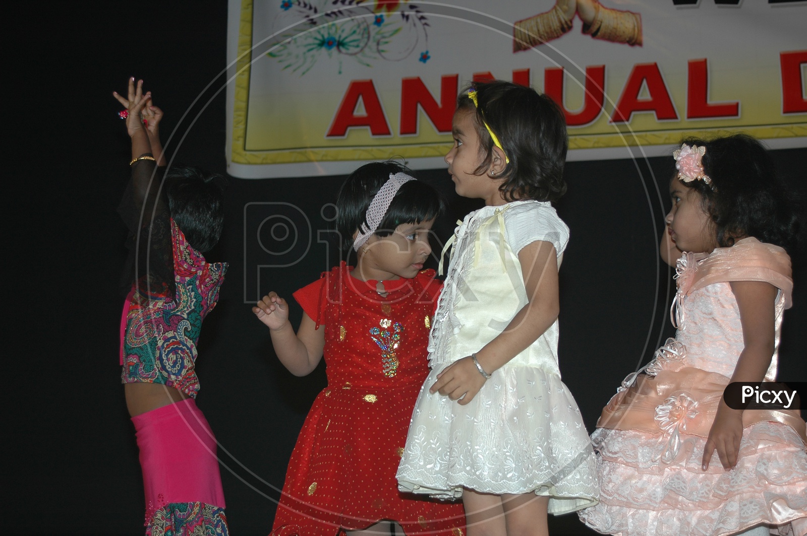 Image of Children Performing on a Stage In a Cultural Event Or In a ...