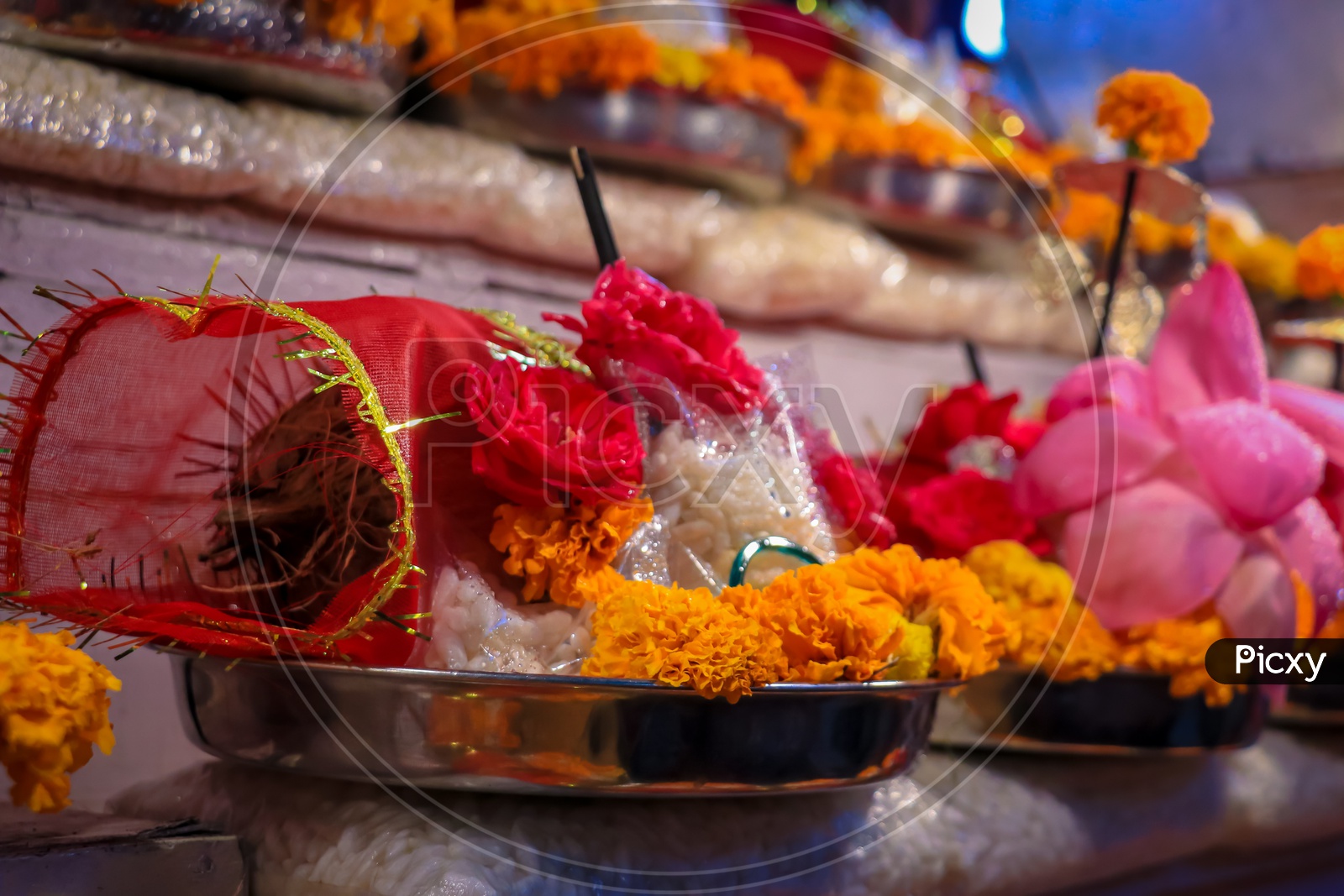 Pooja items being sold at a shop