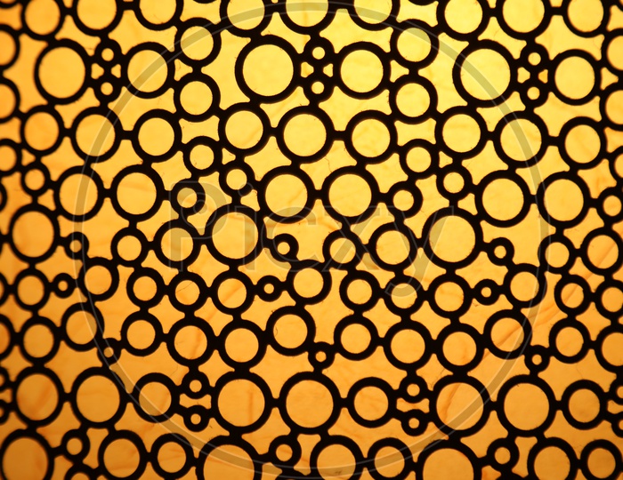 Patterns on a Golden Background  With Circles