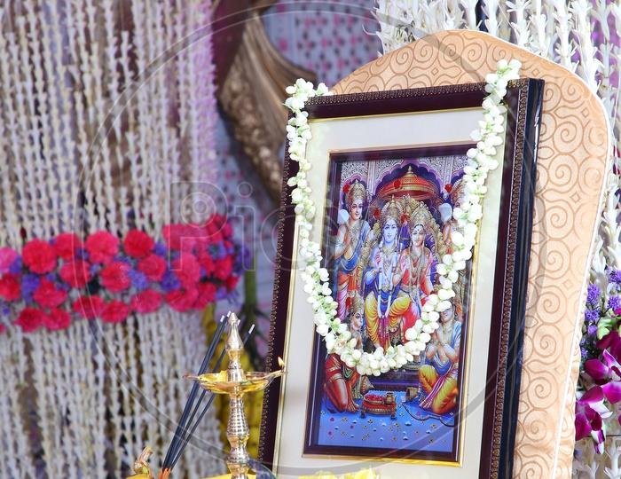 Indian God Photo frames In Pooja or Puja