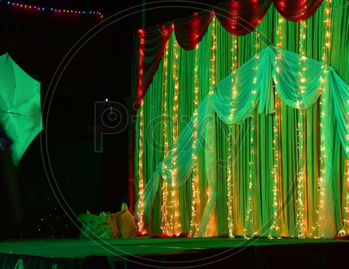 Led Light Decoration Background  For A Stage Setup