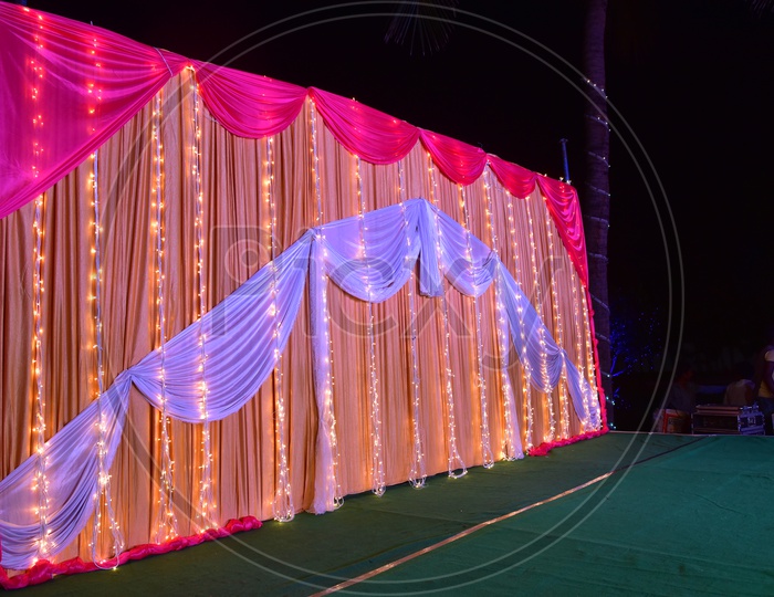 Stage With Decorative Led Lights