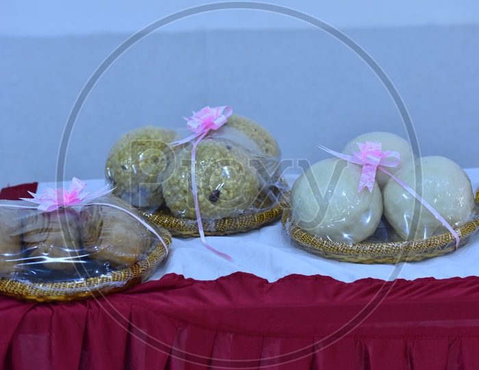 Sweets Or Savouries  Kept In a Marriage As a Ritual
