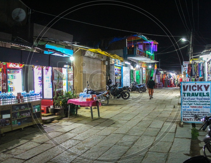 Streets of Hampi during night