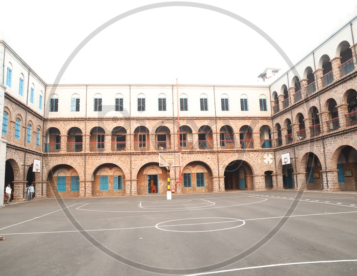 School Or College With a Basket Ball Court