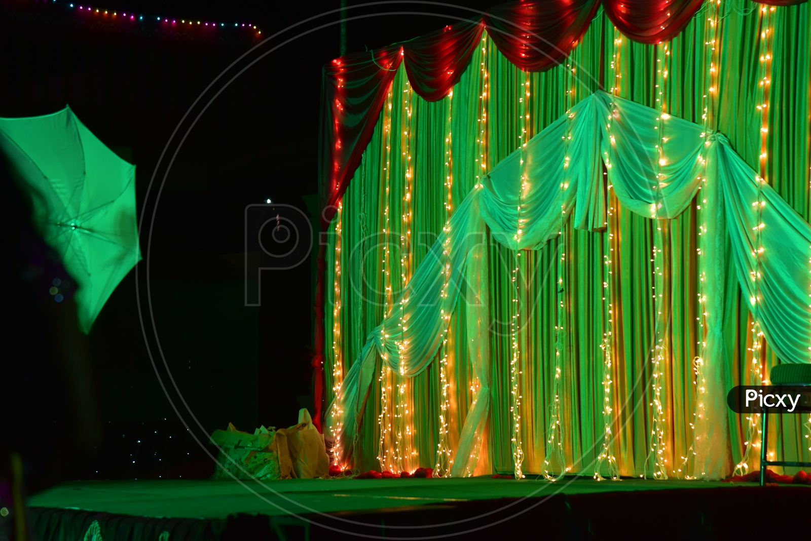 Image of Led Light Decoration Background For A Stage Setup ...