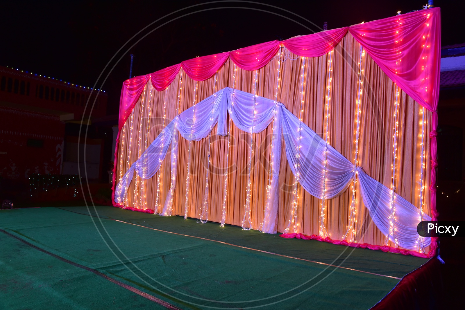 Stage With Decorative Led Lights