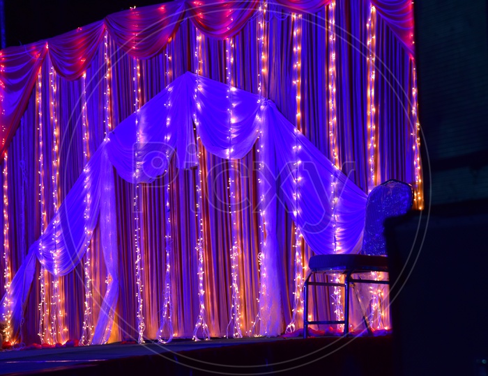 Led Light Decoration Background  For A Stage Setup