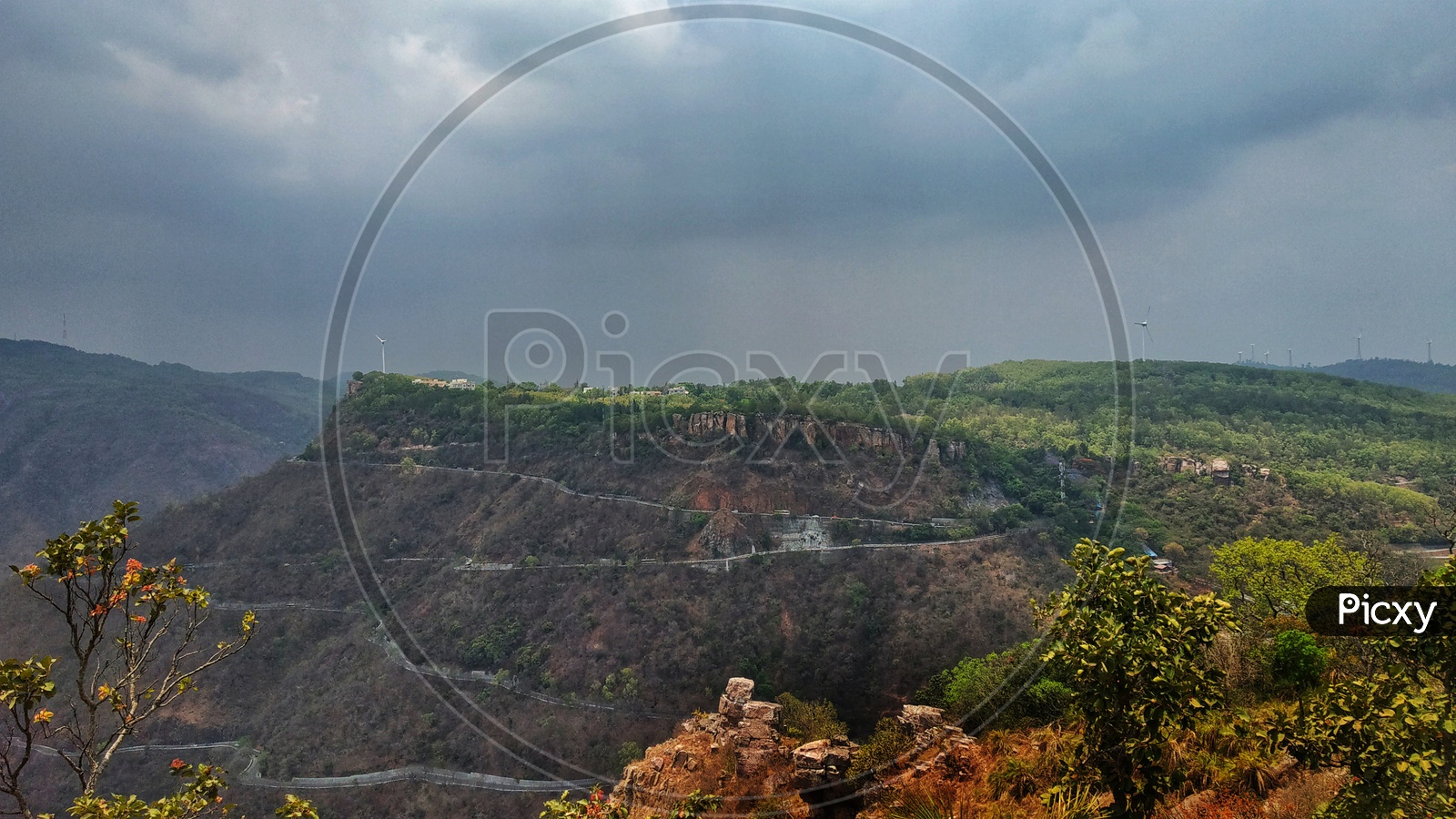 tirumala hill view. Ghat road