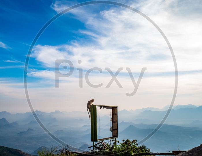 A View Point With Smog Filled Green Mountains Or Hills In Kodaikanal