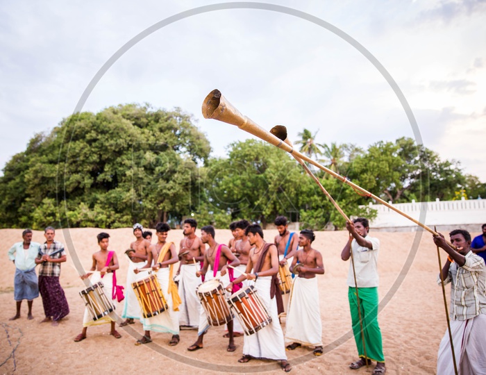 Kerala Popular Chendi  Melam Or Traditional Drums Of Kerala Playing